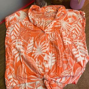 OLD NAVY coral button up